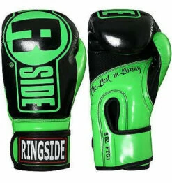 Ringside Apex Bag Gloves Boxing Kickboxing Muay Thai Training Gloves Neon Green