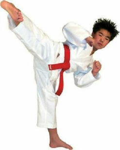 Student Karate Uniform Gi W/ White Belt Child Adult Size Gear Taekwondo Supplies