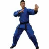 Tae Kwon Do Lightweight V-neck Uniform Gi Child Youth Adult TKD - Blue