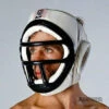 ProForce Karate Headguard W/ Face Cage Sparring Shield- White
