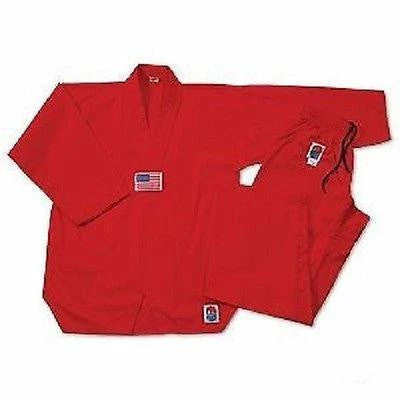 ProForce Gladiator 7 Oz. Tae Kwon Do Uniform TKD Gi V-Neck Medium Weight Red 1 ProForce Gladiator 7 Oz. Tae Kwon Do Uniform TKD Gi V-Neck Medium Weight Red