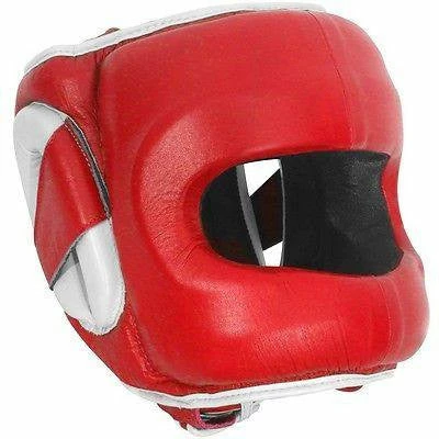 Ringside Deluxe Face Saver Boxing Headgear - Red / White 1 Ringside Deluxe Face Saver Boxing Headgear - Red / White