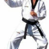 Tiger Claw Taekwondo V-Neck Uniform Adult & Child Gi White With Black Trim