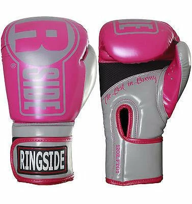 Ringside Boxing Apex Fitness Bag Gloves - Pink / Grey 1 Ringside Boxing Apex Fitness Bag Gloves - Pink / Grey