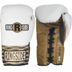 Ringside Boxing Ultimate Pro Fight Gloves - White / Brown