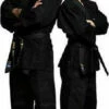 Black Kimono Jiu Jitsu Judo Uniform Gi Youth & Adult Student Sizes