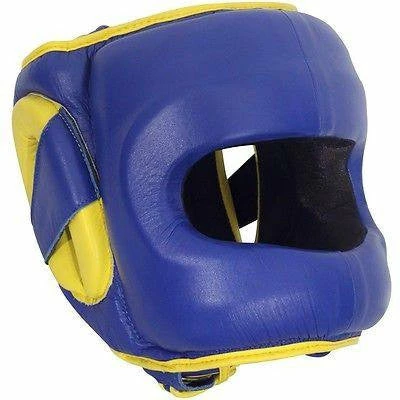 Ringside Deluxe Face Saver Boxing Headgear - Blue / Yellow 2 Ringside Deluxe Face Saver Boxing Headgear - Blue / Yellow - Image 2