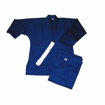 Single Weave Judo Uniform Gi - Blue With White Belt 1 Single Weave Judo Uniform Gi - Blue With White Belt