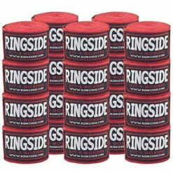 Ringside Boxing Handwraps 10 Pack MMA Kickboxing Muay Thai Hook & Loop Red