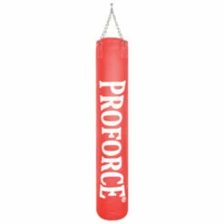 ProForce Ultra Muay Thai Heavy Punching Bag With Chain And Swivel - Filled - Red