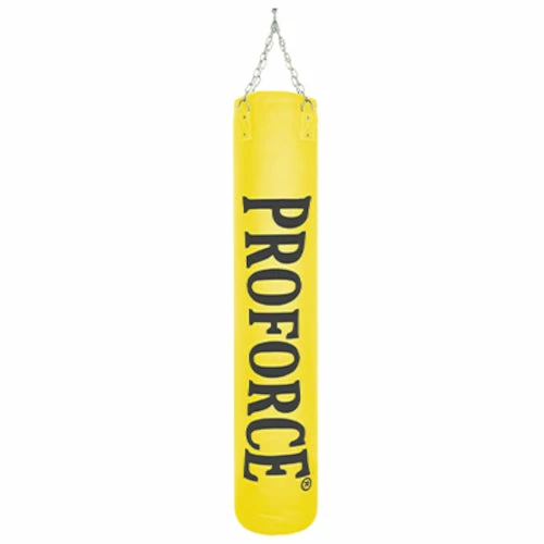 ProForce Ultra Muay Thai Heavy Punching Bag With Chain And Swivel - Filled - Yellow 1 ProForce Ultra Muay Thai Heavy Punching Bag With Chain And Swivel - Filled - Yellow