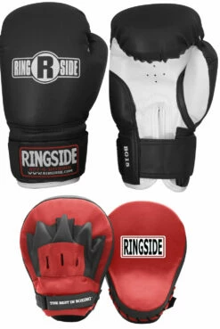 Ringside Father Son Boxing Bundle With Youth Gloves And Adult Punch Mitts Set
