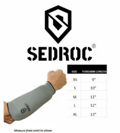 Sedroc Elite Forearm Guards Padded Arm Sleeves - Pair -boxing supplies shop Sedroc Foream size chart