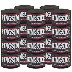 Ringside Boxing Handwraps 10 Pack MMA Kickboxing Muay Thai Hook & Loop Black