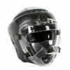 Martial Arts Headgear Face Shield Karate Tae Kwon Do Sparring Head Guard Black