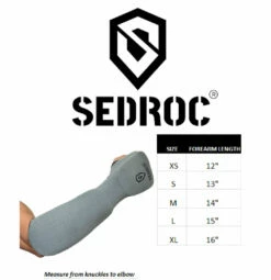 Sedroc Elite Fist And Forearm Guards Padded Arm Sleeves With Knuckle Protection - Pair -boxing supplies shop sedroc gray fist forearm guards size chart
